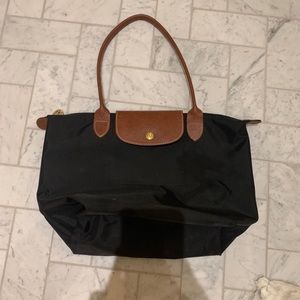 Longchamp small le pliage tote black